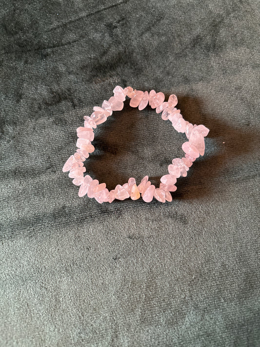 Splitterarmband Rosenquarz